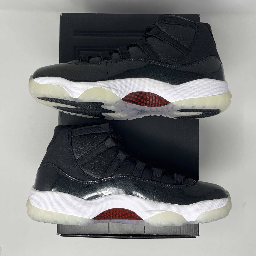 Air Jordan 11 Retro 72-10 378037 002 Black/Black-Varsity Red Size