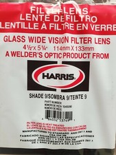 Harris Glass Welders Filter Lens 1045090 4 1/2"x5 1/4" Shade 9, Qty.1