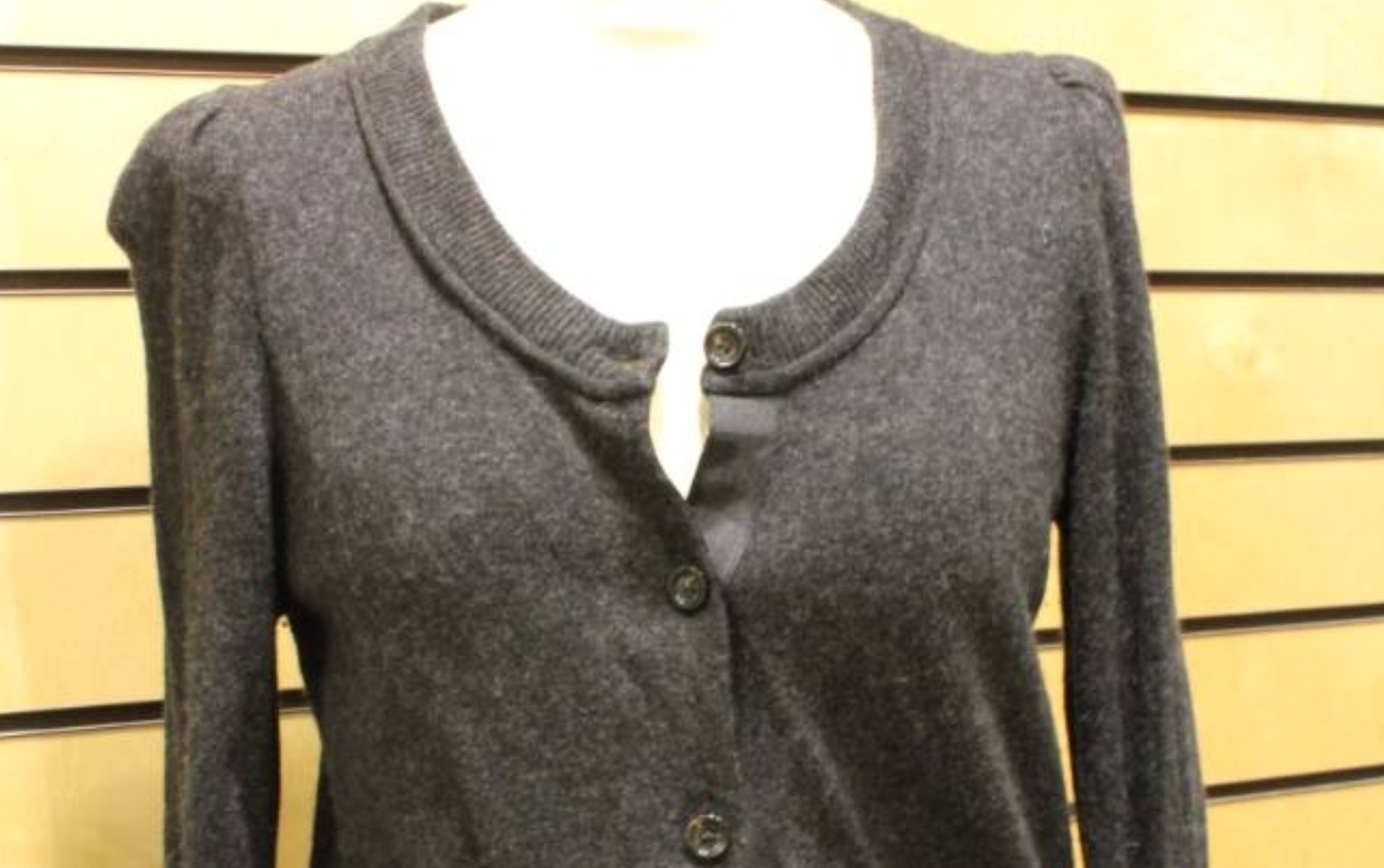 ALEXANDER MCQUEEN virgin wool cardigan RRP£440 grey stretchy image 3