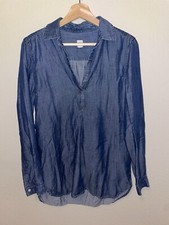 GAP 100% Lyocell Chambray Denim Style Pullover Tunic Shirt Dress Sz S NWOT