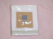 Pottery Barn White Dot Green Ribbon Liner Storage Bin Organizer Basket Cover NWT