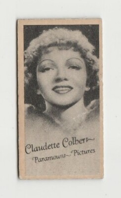 Claudette Colbert 1937 Peerless Cloudy Weight Machine Trading Card - Film Star