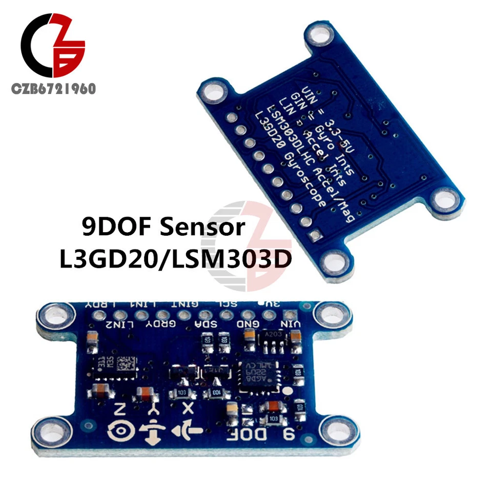 Axis IMU L3GD20 LSM303D Module 9DOF Compass Acceleration Gyroscope for Arduino - Image 2 of 4