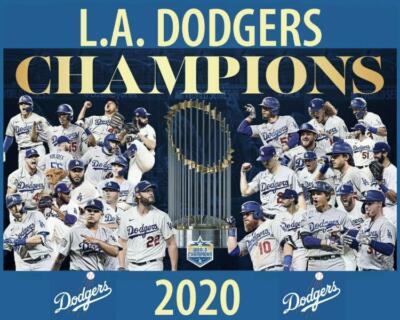 LOS ANGELES DODGERS 2020 World Series Champions 8 x 10 Photo Print Man Cave