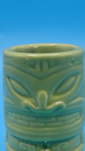 Hope Tiki Shot Glass Tumbler K.C.C.O Ceramic Green Dated 2011 - Picture 11 of 12