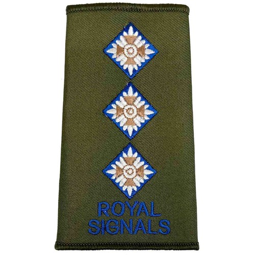 Royal Signals Olive Green Rank Slides (Pair) - Picture 16 of 20