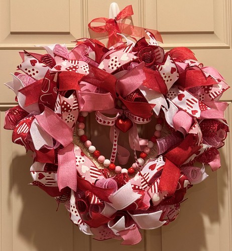 Valentine's Day wreath,Valentine wreath,Valentines Decor,Valentines Heart wreath - Picture 17 of 17