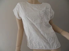 MARQUIS BY RANDALL COSCO vintage 100% silk beaded ivory top size M BNWT