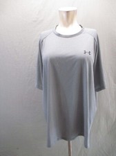 Under Armour Size XL Mens Gray Short Sleeve Loose Athletic Top The Tech Tee 675