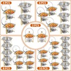 2/4/6/8/10 X Round Chafers and Buffet Sets 5 Qt Chafing Dish Buffet Warmer Set
