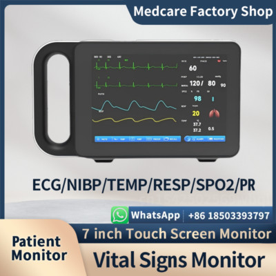 Multi-parameter Medical Patient Monitor 7 Inch Touch Screen Portable
