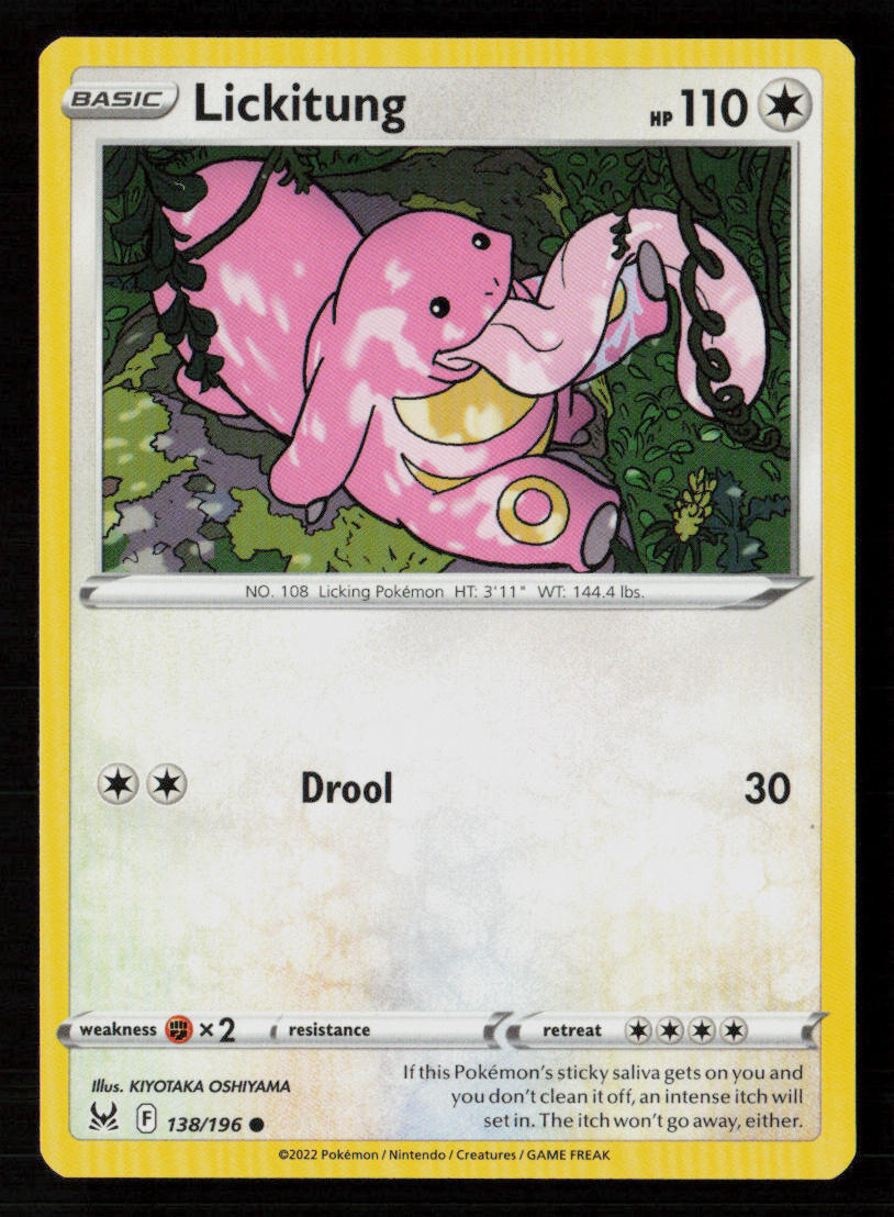 Lickitung SWSH11: Lost Origin #138/196 Common Pokemon Card