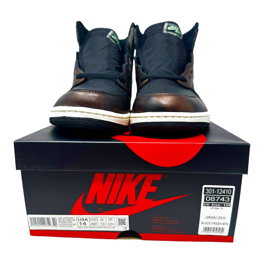 Air Jordan 1 Retro High OG Patina 555088033 Black/Fresh Mint/Light