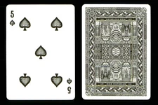 1 x playing card Theory11 High Victorian - 5 of Spades ZT 39