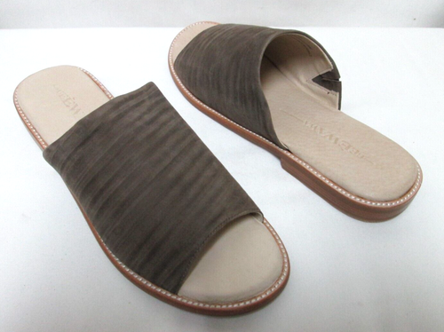 Gee Wawa Anthropologie Ariel Suede brown Burnt Sugar slides sandals NEW NIB 8.5 - Picture 11 of 16