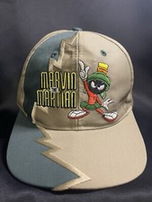 Vintage 1997 Looney Tunes Marvin the Martian Snapback Hat - Retro Throwback 90's