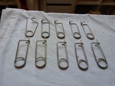 10 New Industrial Spring Loaded Steel Safety Shackle Pin Clip 4" x 3mm Diameter