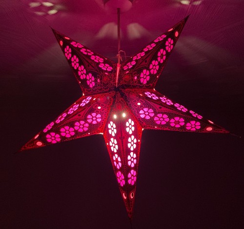 Decorative Paper Star Lampshade Light Hanging Lamp Festive Christmas Lantern - Picture 135 of 179