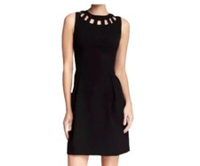 NWT Eliza J Navy Blue A-Line Fit & Flare Cut Out Mini Dress Women’s 4