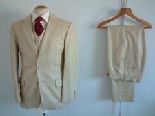 3 PIECE LEATHER SUIT BY WEARWOLF LONDON..38" x 32"..BESPOKE..FUNC. CUFFS..£1200