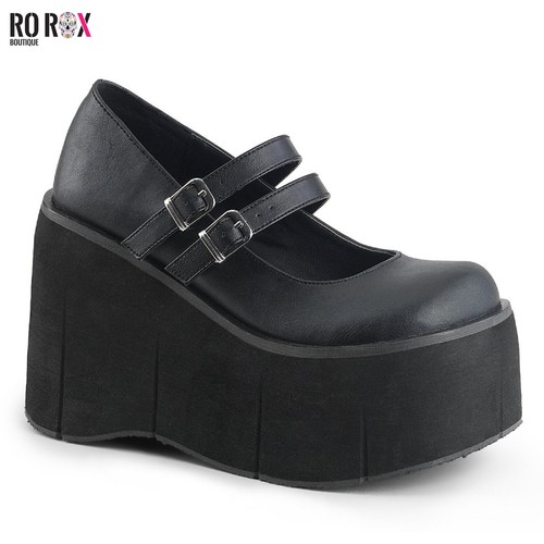 black emo platform shoes