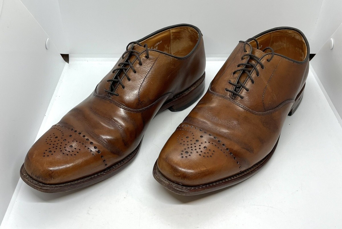 Allen Edmonds Dryden Brogue Leather Dress Shoes Allen Edmonds Dryden Black Leather Cap Toe Oxfords Brogue Sh main image 2