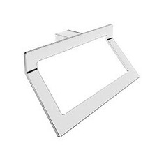 9'' inches Wall Mounted Towel Ring Chrome and Black Bathroom Hardware