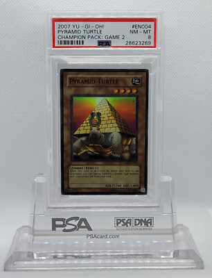 YUGIOH CP02-EN004 PYRAMID TURTLE SUPER RARE HOLO FOIL CARD PSA 8