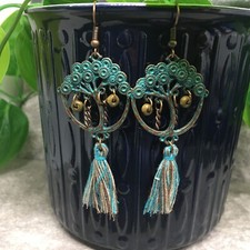 3 Bronze-tone Earring Set Bohemian Retro Drop Dangle Hook New Free Ship 7113