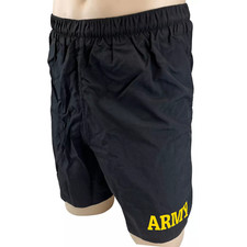 Black Army PT Physical Fitness Shorts - Used Scratched Letters mocinc.1982 