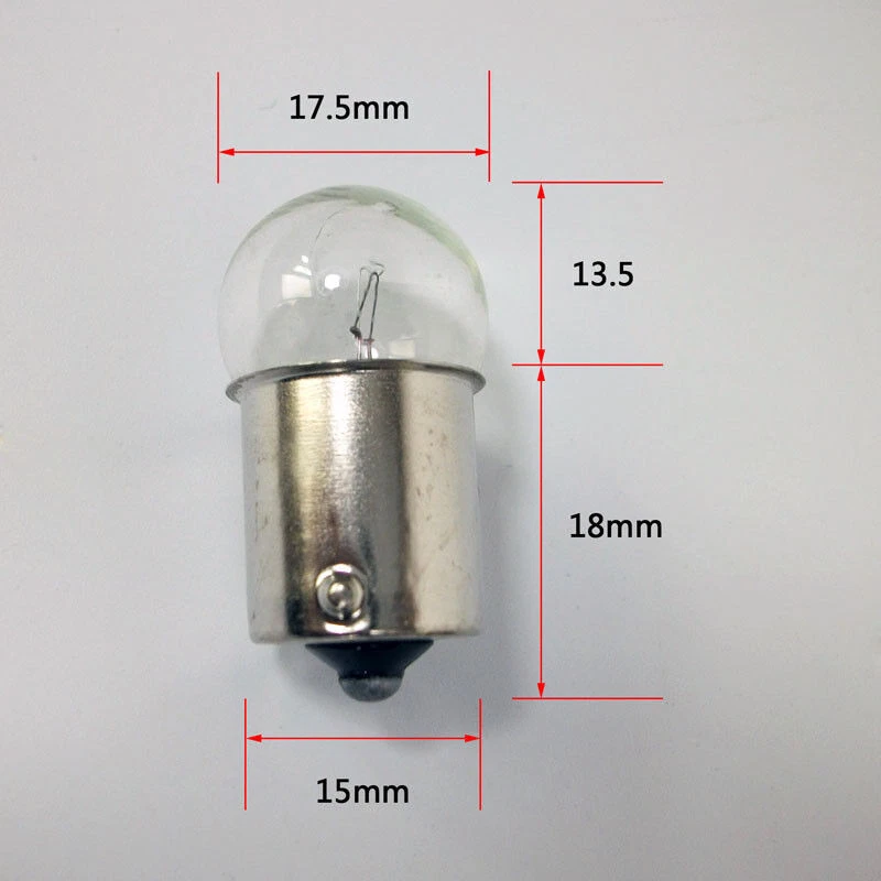 BA15s Bayonet Indicator Light Bulb Lamp 5W 10W 6/12/24/36V Single/Double Contact - Image 2 of 4