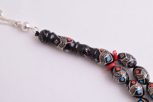 Black coral Islamic Prayer Beads-Worry Beads-يسر البحر الأحمر مطعم فضه - 第 4/6 張圖片