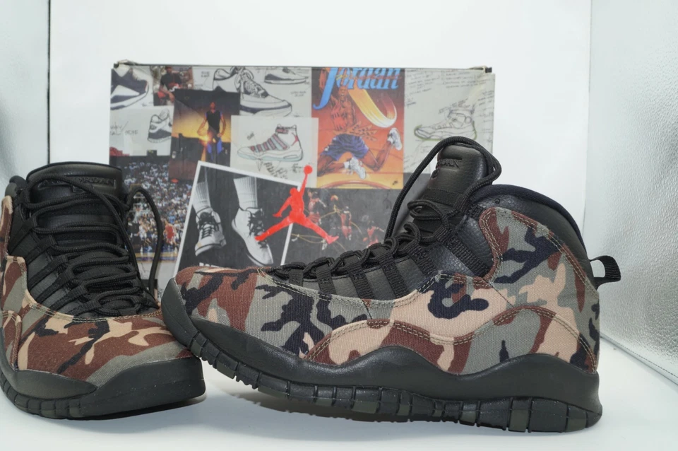 Air Jordan 10 Retro Woodland Camo EU 43 US 9,5 Basketballschuhe 310805-201 - Bild 4 von 4