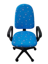 SEDIA SCRIVANIA POLTRONA TIFOSI NAPOLI CALCIO POLTRONCINA AZZURRA CAMERETTA