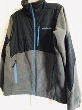 Columbia Girl's Jacket Lined Full Zip Midweight Youth L 14/16 EUC Gray / Teal