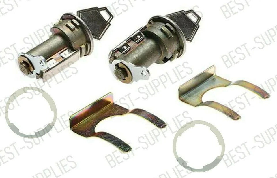 Par de cilindros de cerradura de puerta con llave para camioneta Dodge B100 B200 Ramcharger Foto 2 de 4