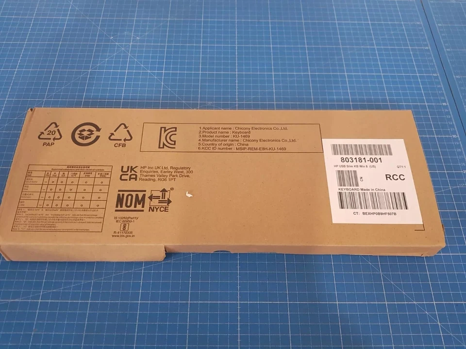 HP USB Slim Tastatur QWERTY (US) 803181-001 _0.7_6 - Bild 2 von 2