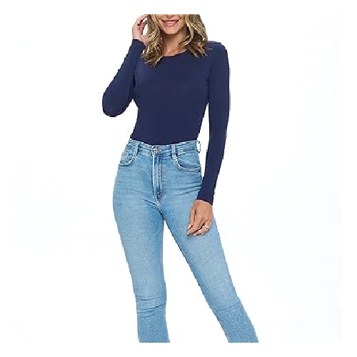 Body Body Leotardo Talla 10 - 12 (S/M) Manga Larga Súper Suave Elastizado - Azul Foto 3 de 4