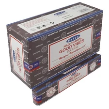Satya Nag Champa Good Vibes Incense Sticks Agarbatti 180g Box HandRolled Stick