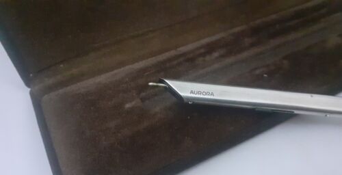 Vintage Aurora Thesi Pen 925 Silver Ball Point With Case Italy Made - Picture 7 of 9