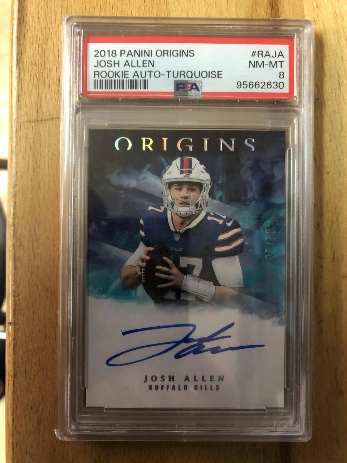 Josh Allen Panini Origins Rookie Autographs #RAJA Turquoise