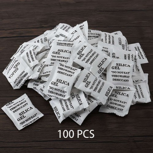 Lotto 160/60 Confezioni Gel Silice Essiccante Pacchetti Assorbitore Umidità Sacchetti Asciugatura - Foto 13 di 14
