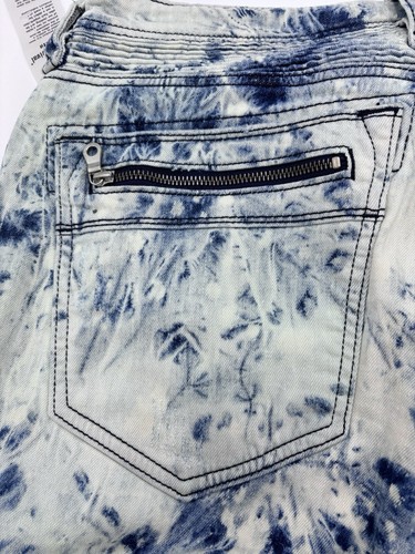 Rock Revival 'Daviday' Jeans Moto Acid Wash Straight $220 Men’s Size 36 X 32 - Picture 11 of 12
