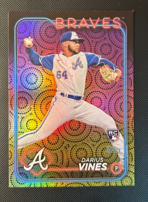 2024 Topps Series 2 Holiday Parallel #493 Darius Vines RC Rookie Braves