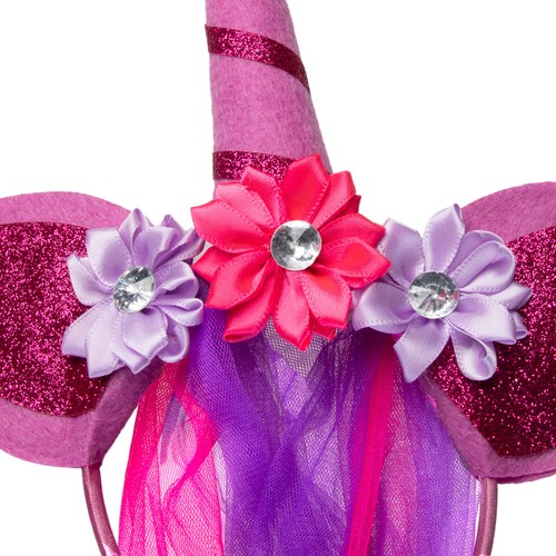 Unicorn Horn Headband Set With Chiffon Mane Costume Unicorn Party