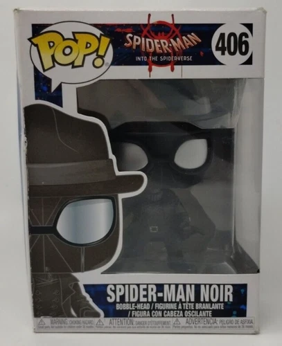 SPIDER-MAN NOIR Funko Pop! #406 Marvel Into the Spiderverse BOX DAMAGED