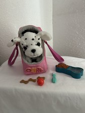 Our Generation Hop In Dog Carrier Pet Plush Puppy Dalmatian for 18" Dolls OOB