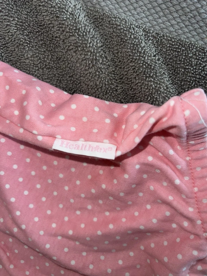Vintage Healthtex Pink Polka Dot Bunny One Piece Romper Baby Girl 6-9 Months USA - Image 4 of 4
