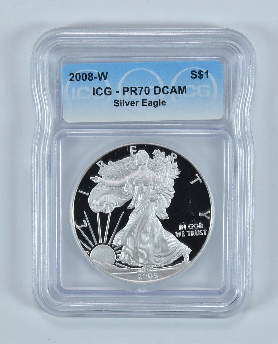 ガズデン旗ラベル 2008年 アメリカ イーグル銀貨 PCGS PR70DCAM American Eagle PR 70 Graded 2008 Silver Bullion Coins for sale | eBay