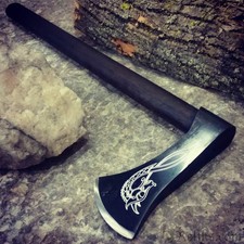 Hand Forged Carbon Steel Viking Throwing Axe